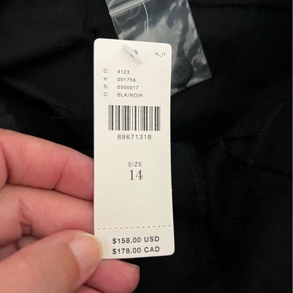 NWT Anthropologie Tiny Dojo Black High Waisted Minimalist Button Front Pants 14 - Picture 14 of 16